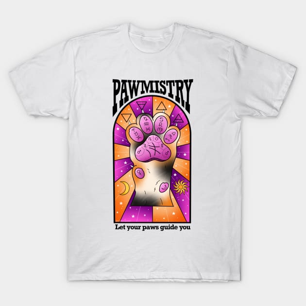 Pawmistry T-Shirt by Vivid Paiges Art